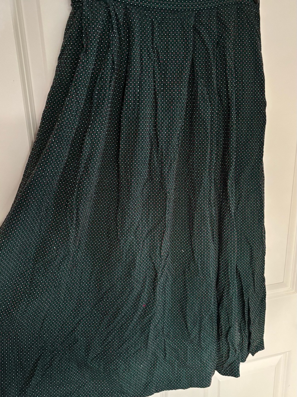 Vintage Bechamel Rayon Midi Maxi Skirt Women’s Size 12 Green Cottagecore